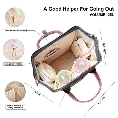 Verolino Mochila Pañalera Cambiador Pañales USB Multifuncional para Cochecito - [ Modelo PREMIUM ]