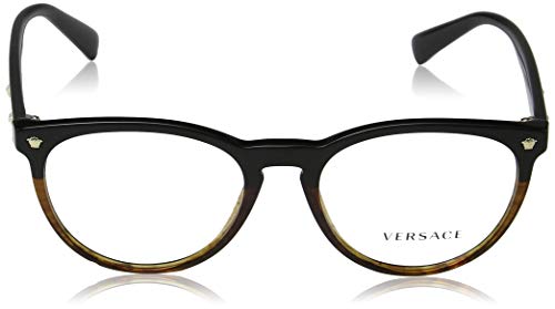 Versace 0VE3257 Monturas de gafas, Black/Havana, 53 Unisex