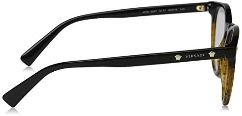 Versace 0VE3257 Monturas de gafas, Black/Havana, 53 Unisex