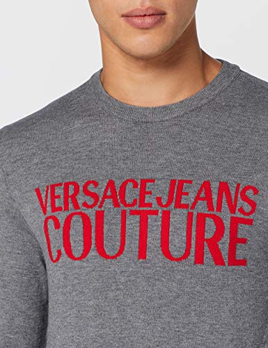 VERSACE JEANS COUTURE Man Knitted Sweater Jersey, Gris (810+500 Lq0), X-Large para Hombre