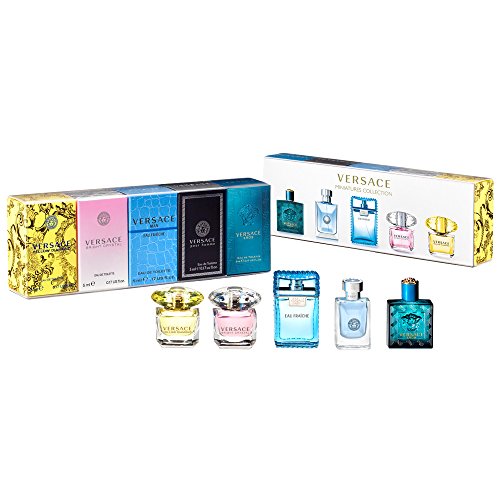 Versace miniatura juego de perfume para hombres y mujeres 5 x 5 ml