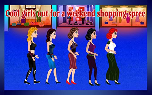 vestido de chica de moda: las chicas de compras escapada de fin de semana - edición gratuita