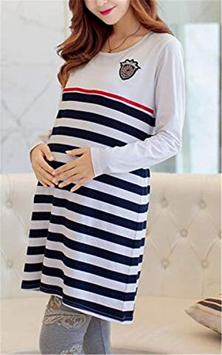 Vestido De Maternidad De Las Mujeres Vestido Mujeres De Casuales Enfermería Vestido De Enfermería De Manga Corta Vestido De Cuello Redondo Ropa De Maternidad Embarazo Vestido De Amamantamiento Camisón