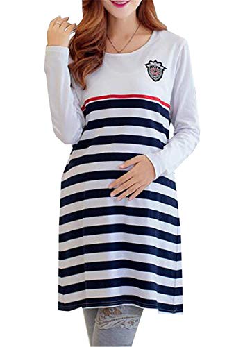 Vestido De Maternidad De Las Mujeres Vestido Mujeres De Casuales Enfermería Vestido De Enfermería De Manga Corta Vestido De Cuello Redondo Ropa De Maternidad Embarazo Vestido De Amamantamiento Camisón