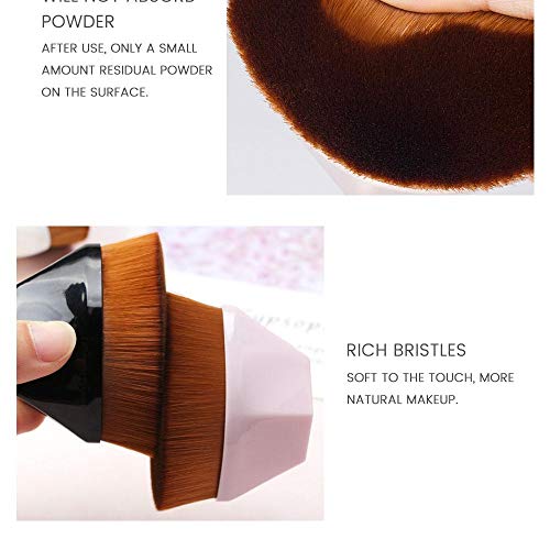 VFJLR 1Pcs Recién llegado Cepillo de base BB Cream Pinceles de maquillaje Pincel de polvo suelto Kit plano Pincel Maquiagem Pinceles de maquillaje Rosa