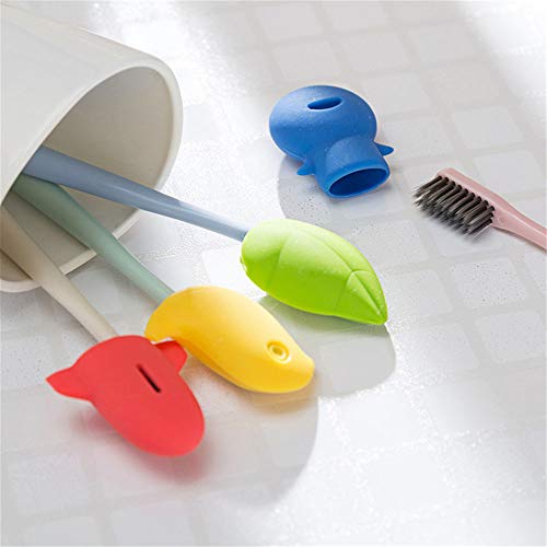 Viajar Cepillo de dientes Cabeza Cubrir,Silicona Antibacteriano Cepillo de dientes Proteger Estuche (juego de 4)