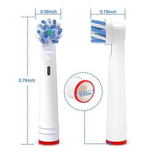 Vibeey 16 Recambios Cepillo para Braun Oral B, 4 Tipos de Cabezales de Cepillo de Dientes: 4 Cross, 4 Precision, 4 Floss y 4 3D White,Cabezales de Cepillo para Cepillos de Dientes Eléctricos Oral B