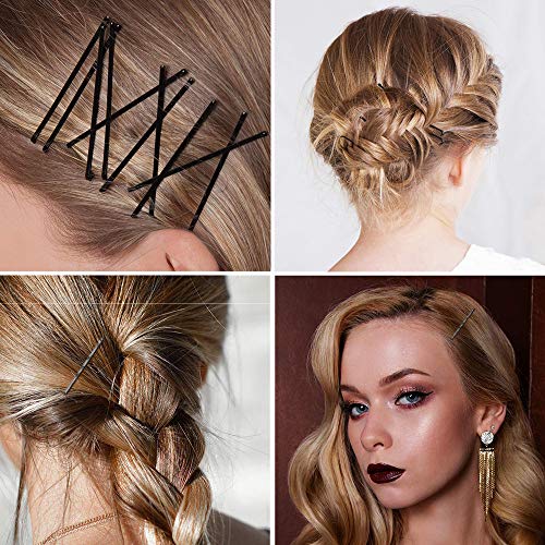 Viccess 12 Piezas Diadema Metal Ondulado y 12 Piezas Elástico Pelo Gomas con 32 Piezas Horquillas,Unisex Elástico Primavera Deportes Pelo Aro Banda Accesorios para el Cabello