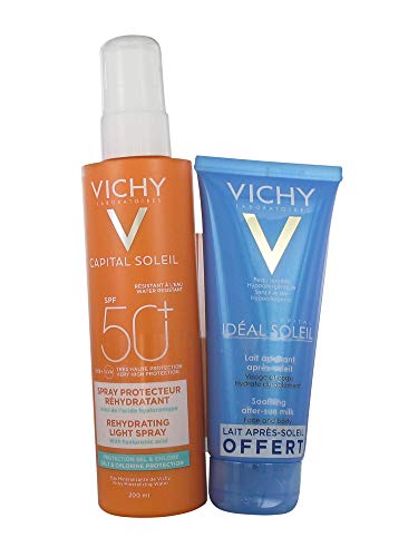 Vichy Capital Soleil Beach Protect Spray antideshidratación SPF 50 + 200 ml + Idéal Soleil Soothing After-Sun Milk 100 ml