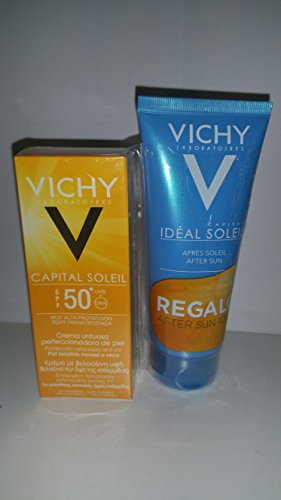 Vichy Capital Soleil - Crema facial Factor Protector 50+ y Regalo After Sun Ideal Soleil, 50ml + 100 ml