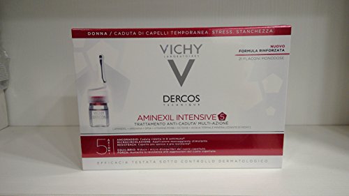 Vichy Dercos Aminexil Intensive 5 Tratamiento Anticaída para Mujer 21 ampollas