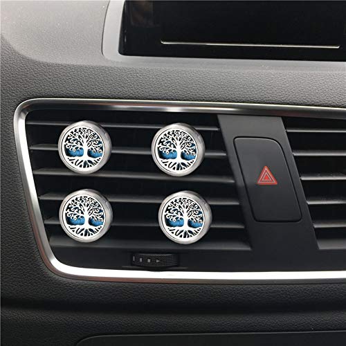 Vicloon Ambientador de Coche, Magnetica Difusor de Aceite Esencial Locket de Aromatherapy con 10 Pastillas de Fieltro de Repuesto, para su Coche, Oficina, Habitación u Otros Lugares Interiores (B)