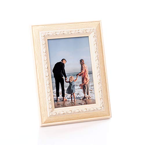 Victoria Collection Marco de Fotos - Marco de Fotos Estilo Barroco Clásico para Fotos Y Documentos - Horizontal, Vertical - para Hogar Y Oficina - Vidrio Real - Gran Regalo para Niños Y Adultos