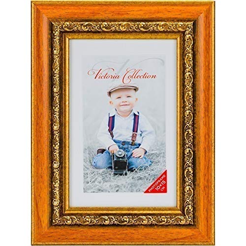 Victoria Collection Marco de Fotos - Marco de Fotos Estilo Barroco Clásico para Fotos Y Documentos - Horizontal, Vertical - para Hogar Y Oficina - Vidrio Real - Gran Regalo para Niños Y Adultos