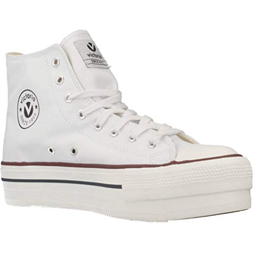 Victoria Tribu Doble Botin Lona, Zapatillas Unisex Adulto, Blanco (Blanco 20), 37 EU