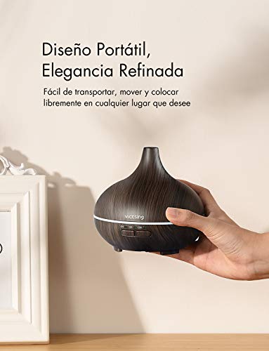 VICTSING Humidificador Aromaterapia Ultrasónico, Difusor de Aceites Esenciales, plasic, Negro