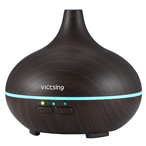 VICTSING Humidificador Aromaterapia Ultrasónico, Difusor de Aceites Esenciales, plasic, Negro