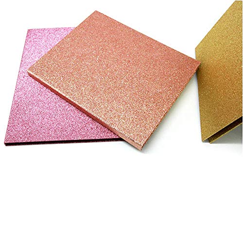 VICV2RO 16 Par Pestañas Almacenaje Libro, Maquillaje Pestaña Extensión Soporte de Exhibición, Viaje Purpurina Papel Muestra Catalog Maquillaje Accesorios - Oro, Free Size