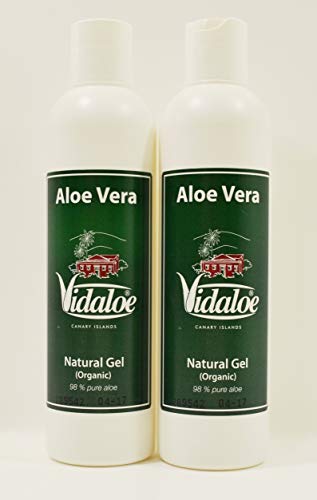 Vidaloe gel natural (orgánico) 98% aloe vera puro 250ml x 2