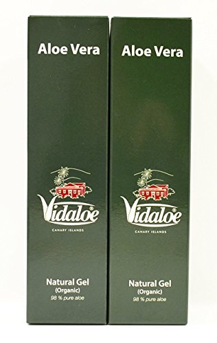 Vidaloe gel natural (orgánico) 98% aloe vera puro 250ml x 2