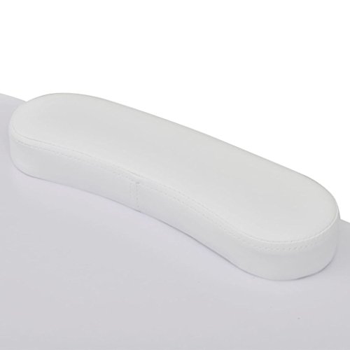 vidaXL Mesa de Manicura Plegable de Ruedas Blanco Mueble Salón de Belleza Uñas