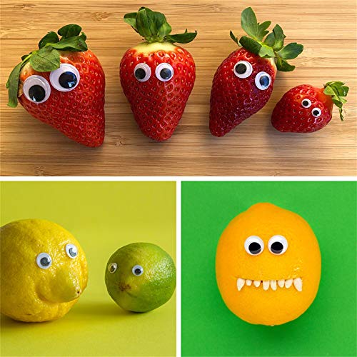 Viesap Autoadhesivo Ojos,1500 Piezas Adhesivos Ojos de Plástico Móviles Manualidades Ojos,Wiggle Wobbly Móviles Ojos para DIY Scrapbooking Artesanía Accesorios de Juguete,Varios Colores y Tamaños.