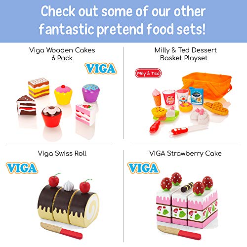 VIGA - Pack de 8 Galletas Macaron de Juguete - Madera