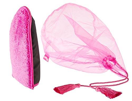 VIGAR Lulu Bolsa de Zapatos para Viaje, Material: Tela: 95%, 5% PU Resto: ABS, Polyester, Friendly, PVC Transparente, Rosa/Negro, 28 x 10 x 29 cm