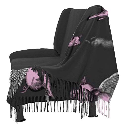 Vikimen Wrap Shawl Scarves Bufanda Fringe Scarf When Pigs Fly Large Soft Cashmere Shawl Wrap Scarf For Woman