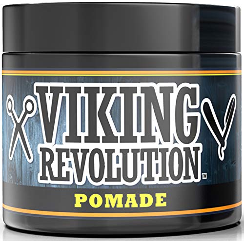 Viking Revolution Pomada para Cabello de Hombre- Estiliza y arregla tu cabello - Sujeción fuerte y firme,brillo intenso para el peinado de los hombres - para el cuidado masculino a base de agua