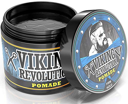 Viking Revolution Pomada para Cabello de Hombre- Estiliza y arregla tu cabello - Sujeción fuerte y firme,brillo intenso para el peinado de los hombres - para el cuidado masculino a base de agua