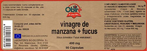Vinagre de manzana + fucus 400 mg 90 cápsulas