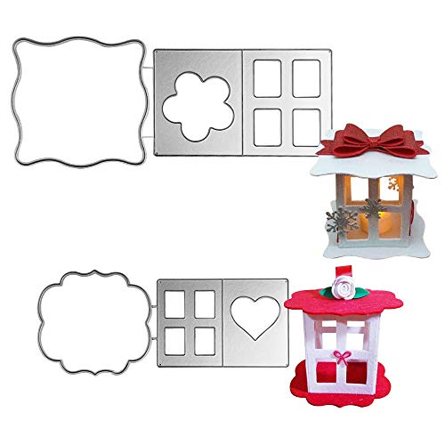 VINFUTUR 2pcs Troqueles Caja Scrapbooking Troqueles Corte Metal Plantillas Troquelado Scrapbook para Caja Regalo Álbum Recorte DIY Papel Artesanía Manualidad