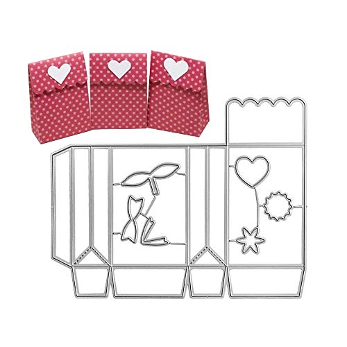 VINFUTUR 2pcs Troqueles Scrapbooking Cajas Regalo Dulce Troqueles Corte Metal Plantillas Troquelado Dies para Cajas Álbum Recorte Artesanía Papel DIY Manualidad