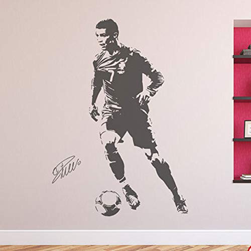 Vinilo DIY Etiqueta de la pared fútbol deporte super estrella Cristiano Ronaldo CR7 Juventus FC jugador de fútbol Portugal niño dormitorio decoración calcomanía cartel niños regalo