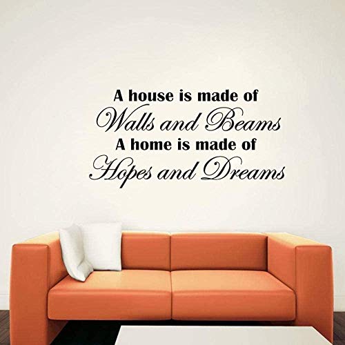 Vinilos de pared modernos y elegantes calcomanías de pared personalizadas casa está hecha de PVC sala de estar con paredes y vigas 86 cm * 43 4 cm