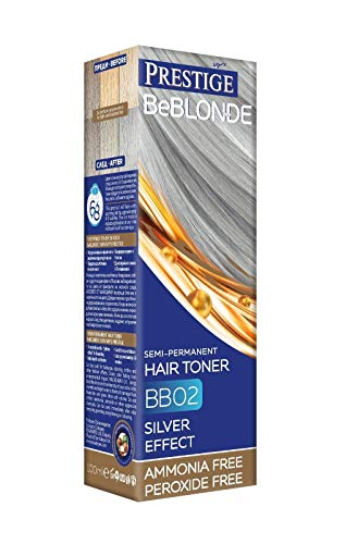 Vips Prestige - BeBlonde Tinte Semi Permanente Color Plata BB02, Sin Amoniaco Sin Peroxide