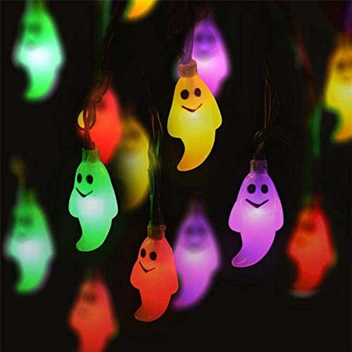 Viste Decoraciones de Halloween, 1.2M 10LED luces de cadena fantasma de Halloween decoración, luces de cadena de decoración de Halloween de miedo for Halloween decoración del partido al aire libre Cel