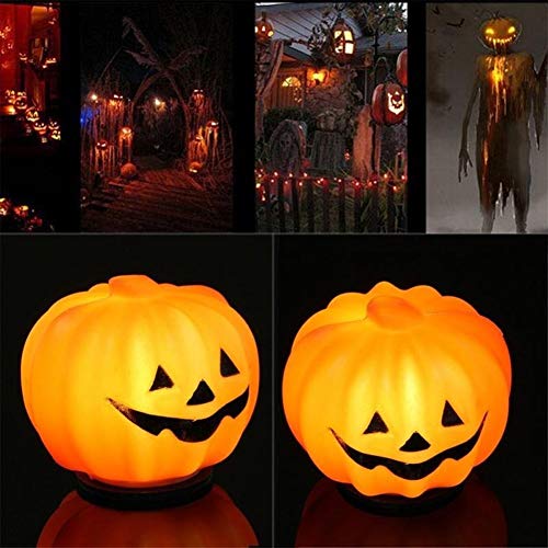 Viste Decoraciones de Halloween, 2 piezas de decoración de Halloween, la calabaza de Cadena LED blanco cálido secuencia de la decoración de Halloween de miedo for la decoración al aire libre fiesta de