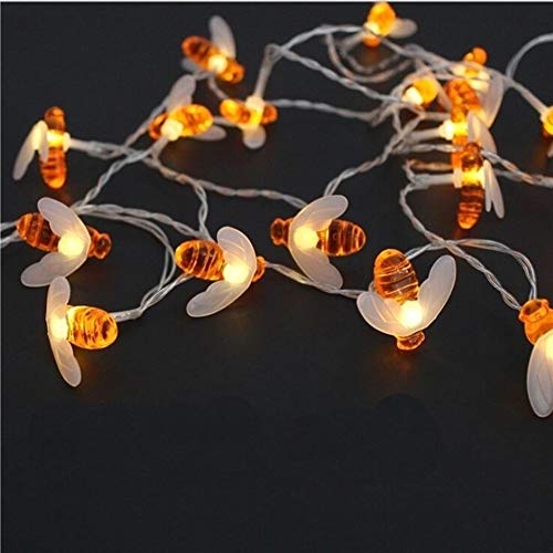 Viste Decoraciones de Halloween, 2M10LED Abeja linda de Halloween decoración, alfabeto Luz de Navidad Decoración for Halloween Scary Halloween Party Decoration al aire libre Celebración de días festiv