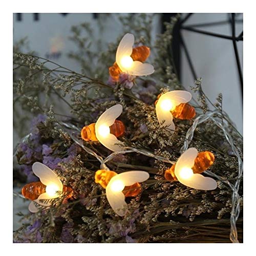 Viste Decoraciones de Halloween, 2M10LED Abeja linda de Halloween decoración, alfabeto Luz de Navidad Decoración for Halloween Scary Halloween Party Decoration al aire libre Celebración de días festiv