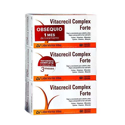 Vitacrecil Complex Forte 180 capsulas Para 3 meses. OBSEQUIO UN MES. 2+1