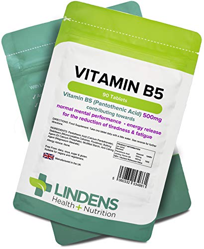 Vitamina B5 500mg 90 Tabletas (ácido pantoténico)