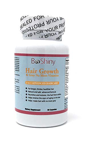 Vitaminas para el crecimiento del cabello con biotina. Producto exclusivo No More Grey Hair para mujeres para cabello más largo, más fuerte, sedoso y suave. Crecimiento del cabello hecho en EE.