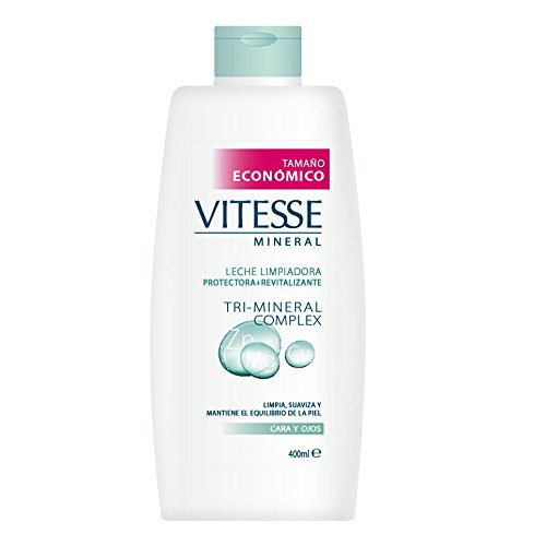 Vitesse Mineral - Leche limpiadora para cara y ojos - Tri-Mineral Complex - 400 ml