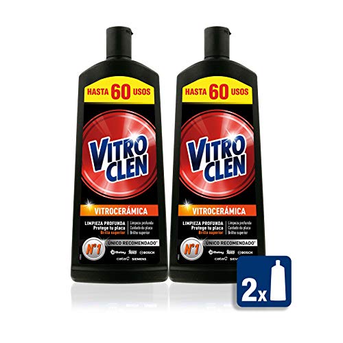 Vitroclen Crema - Limpiador específico para placas de vitrocerámica - 2 x 450 ml