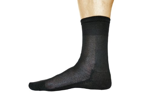 vitsocks Calcetines PLATA-Algodón Anti-Olor Hombre (3 PARES) Antibacterianos Respirables, negro, 47-50