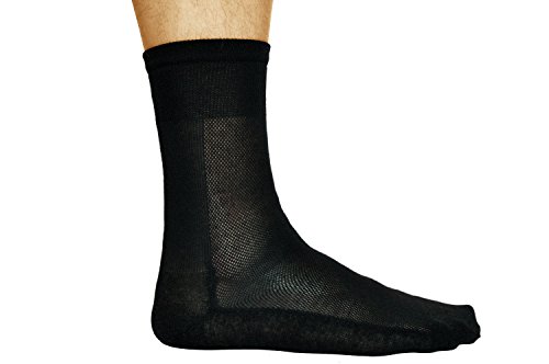 vitsocks Calcetines PLATA-Algodón Anti-Olor Hombre (3 PARES) Antibacterianos Respirables, negro, 47-50