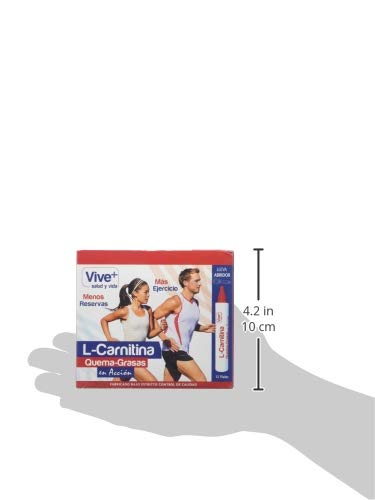 Vive+ L- Carnitina Liquida - 3 Paquetes de 12 Unidades
