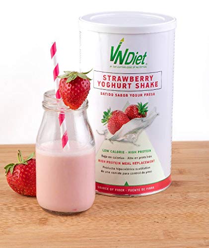 VNDiet - Batido Sustitutivo de Comida para Dieta | Batido para Adelgazar con Proteínas, Reemplazo Comida, Muy Saciante, Bebida Dietética para Adelgazar Rápido, 490gr, Sabor Fresa